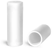 White Polypropylene Caps for 0.20 oz Lip Balm Tubes