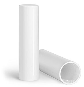 Plastic Caps, White Polypropylene Caps for 0.07 oz Slant Tip Lip Balm Tubes