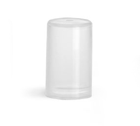 14 mm, Natural Plastic Caps, Smooth Plastic Friction Fit Caps for Slim Line Lip Balm Tubes