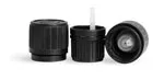 18 mm Black HDPE Child Resistant  Universal Picture Caps w/ Orifice Reducers