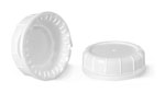 48 mm Plastic Caps, White Polypro Tamper Evident Caps