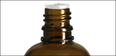 18/415 Plastic Caps, Black Polypropylene Tamper Evident Caps w/ Orifice Reducers