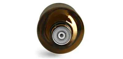 18/415 Plastic Caps, Black Polypropylene Tamper Evident Caps w/ Orifice Reducers