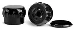 Dispensing Caps, 38 mm Black Polypropylene Easy Grip Spice Grinder Caps