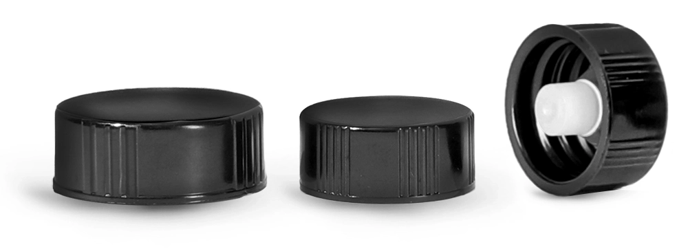 28/400   Black Phenolic Cone Lined Caps