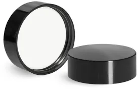 Black Smooth Phenolic Deep Skirted F-217 Lined Caps 