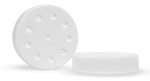 43 mm  43 mm  White PE Plastic Sifter Caps