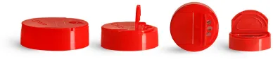 Red Polypropylene Spice Caps w/ Pressure Sensitive Liners