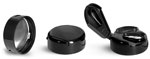 Plastic Caps, Black PP Smooth Snap-Top Liquid Dispensing Cap w/ Induction Liner