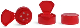 Red Polypropylene Spice Caps w/ Pressure Sensitive Liners