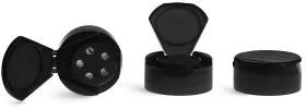 Black Polypropylene Spice Caps w/ Pressure Sensitive Liners