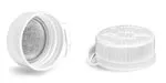 White Polypropylene Child Resistant Snap Lok Caps w/ Pulp/PE Liners