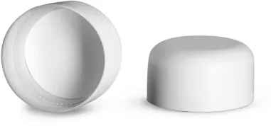  Smooth White Child Resistant Dome Caps