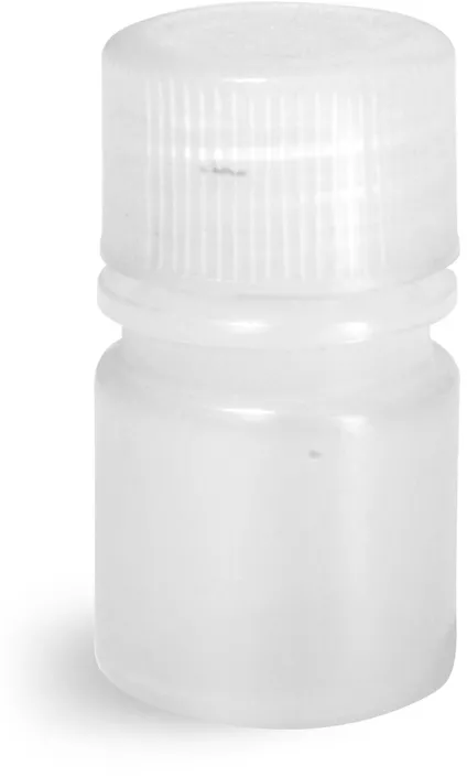 Leak Proof Water Bottles, Natural HDPE Narrow Mouth Bottles w