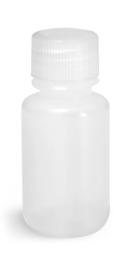 30 ml Natural LDPE Narrow Mouth Leak Proof Water Bottles w/ Caps