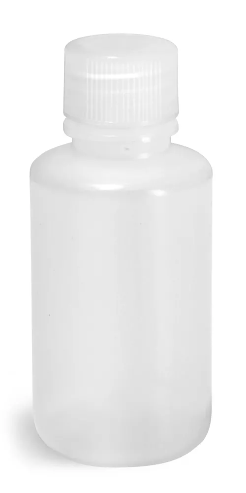 60 ml Natural LDPE Narrow Mouth Leak Proof Water Bottles w/ Caps