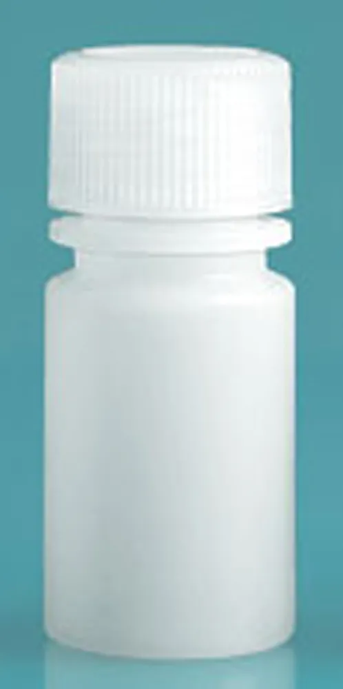 4 ml 4 ml Natural HDPE Leak Proof Narrow Mouth Round Bottles w/ Screw Caps