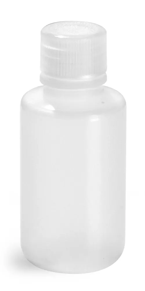60 ml Natural Polypropylene Narrow Mouth Leak Proof Water Bottles w/ Caps