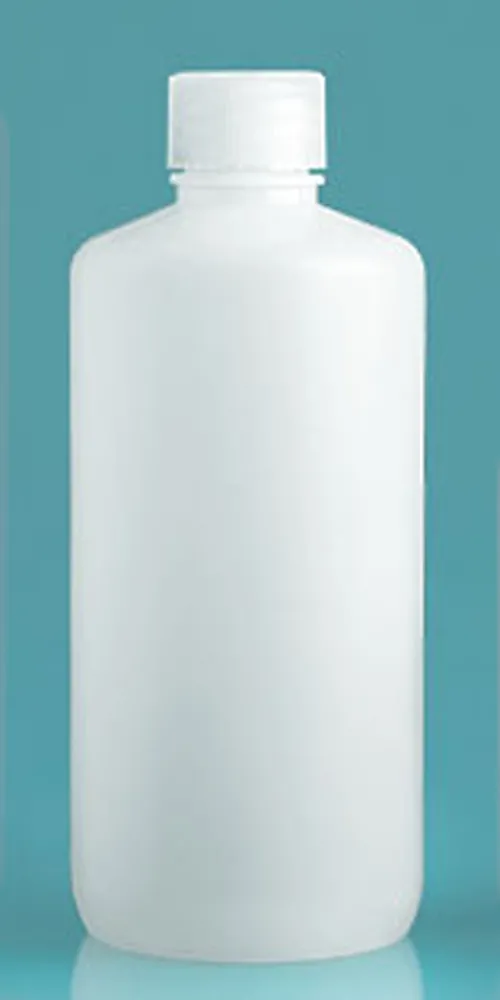 500 ml Natural Polypropylene Narrow Mouth Leak Proof Water Bottles w/ Caps