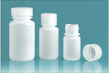 HDPE Leak Proof Bottles, Natural Wide Mouth Bottles w/ Screw Caps
