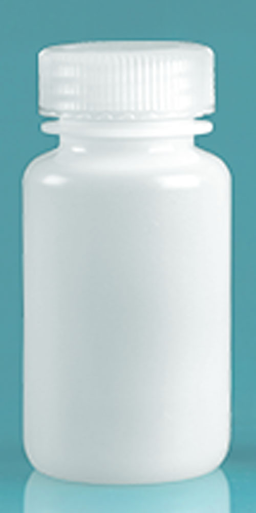 125 ml Natural HDPE Leak Proof Wide Mouth Round Bottles w/ Screw Caps