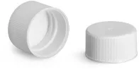 White Polypropylene Ribbed PE Lined Caps 24/410 & 24/414