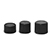 Plastic Caps, Black Polypropylene Ribbed PE F217 Lined Caps 15/415 - 28/410