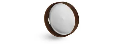 70 mm Brown Polypropylene Ribbed Caps w/ Induction Liners