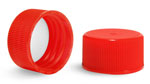 Red Polypropylene Ribbed PE Lined Caps