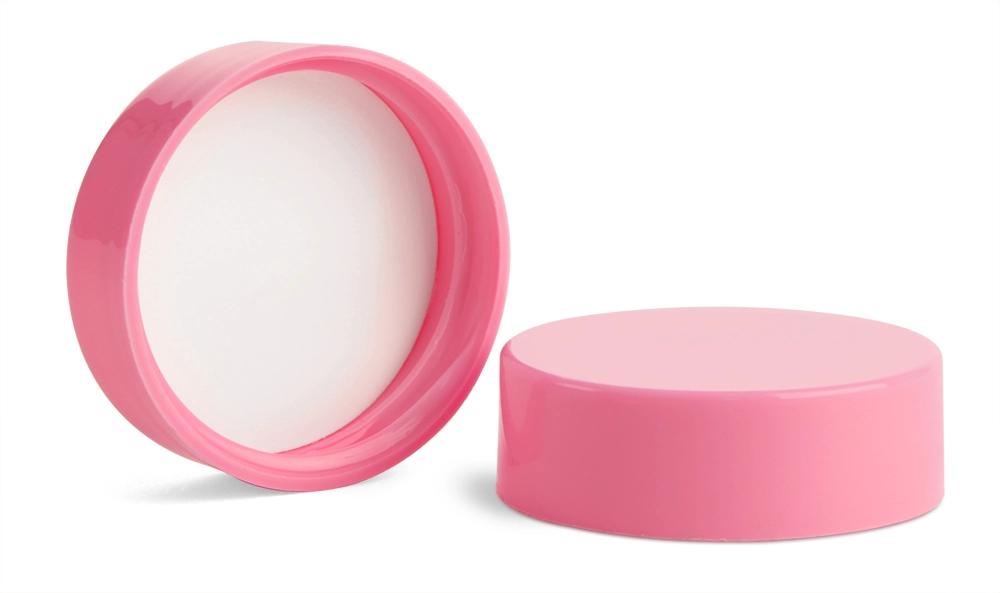Pink Polypropylene Smooth Lined Caps