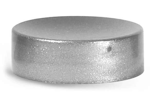 48/400 Plastic Caps, Silver Polypropylene Smooth PE Lined Caps