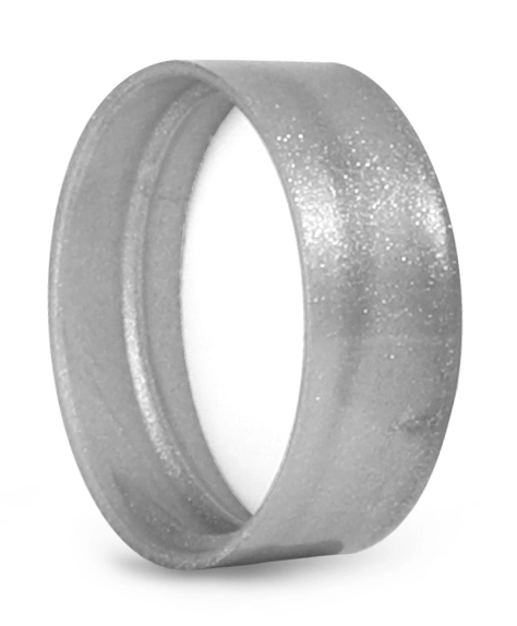 48/400 Plastic Caps, Silver Polypropylene Smooth PE Lined Caps