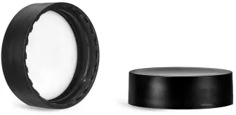 Matte Black Polypropylene Caps w/ PE-F217 Liners   