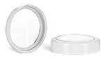 White Smooth Plastic Caps w/ Clear Windows