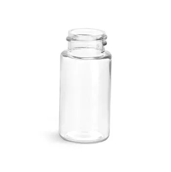 PET Plastic Vials, 20 ml Clear Sample Vial, (Bulk) Caps Not Included