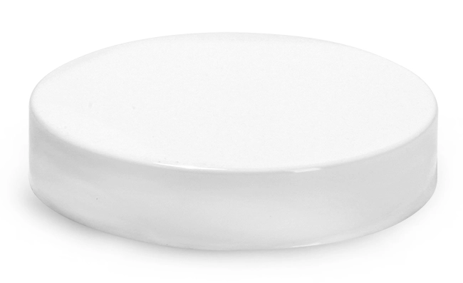 70/400 White Polypropylene Smooth PE Foam Lined Caps