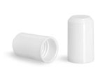 Plastic Caps, White Polypropylene Caps for 1/4 oz Roll On Containers