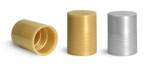 Plastic Caps, Gold and Silver Polypropylene Caps for 0.35 oz Roll On Containers