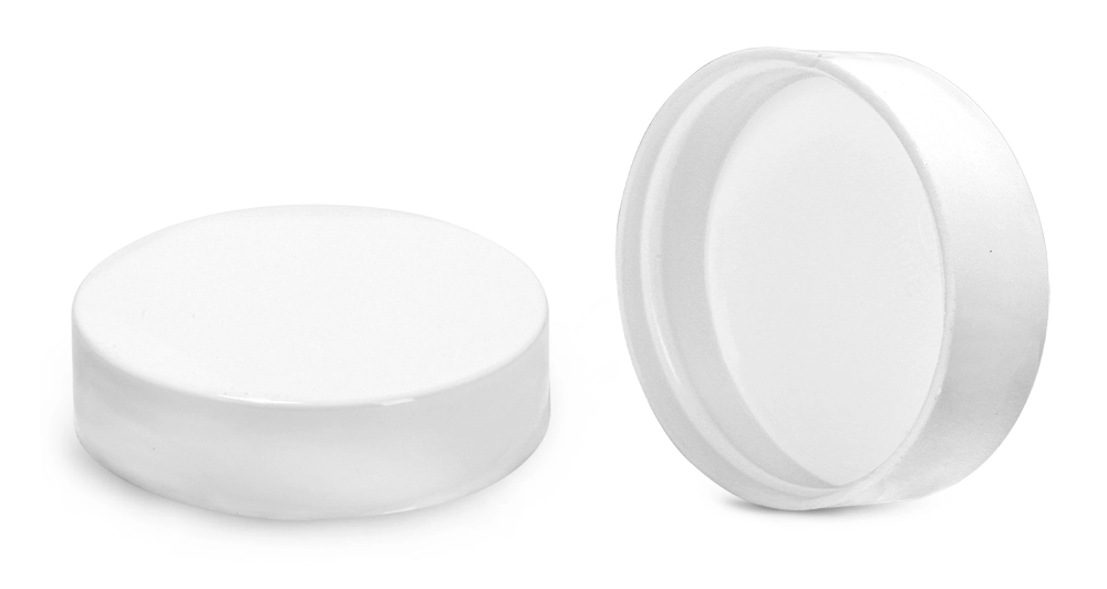 White Smooth Plastic Unlined Caps