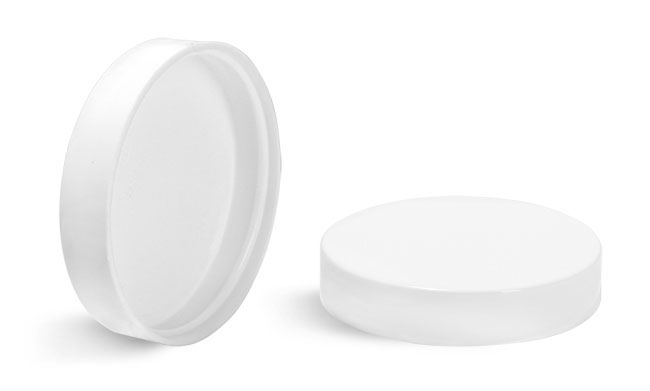 Plastic Caps, White Smooth Plastic Unlined Caps