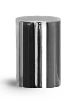 13/415 Plastic Caps, Shiny Silver Polypropylene Caps for Glass Roll On Containers