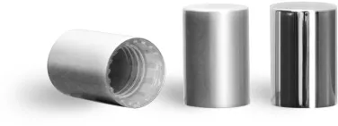 Silver Polypropylene Caps for Glass Roll On Bottles