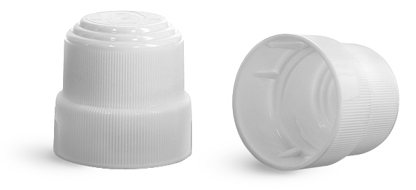 Child Resistant Caps, White Polypropylene Child Resistant Caps For 3 oz Roll On Containers