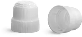 White Polypropylene Child Resistant Caps For 3 oz Roll On Bottles