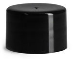24/410 Plastic Caps, Black Polypropylene Smooth PE Lined Caps