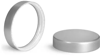 Silver Matte PE Lined Caps 