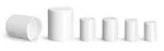 Flat White Polypropylene Caps for Roll On Bottles