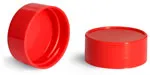 Red Plastic Smooth Unlined Caps