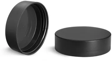 Frosted Black Polypropylene (PIR) Unlined Caps
