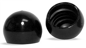 Black Smooth Ball Caps